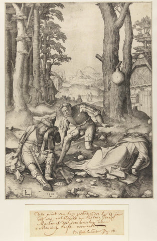 Mohammed en de monnik Sergius, Lucas van Leyden, 1508 Canvas Print