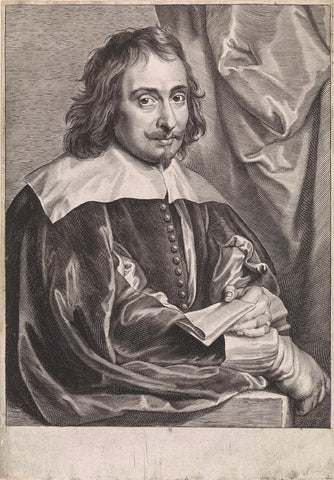 Portrait of Balthasar Gerbier, at the age of 42, Paulus Pontius, 1634 Canvas Print