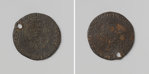 Joanna, Queen of Castile, arithmetic medal struck by order of the court of auditors, anonymous, 1506 Canvas Print