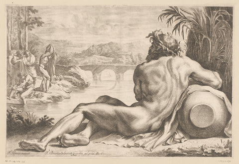 River god, Jean Lepautre, 1628 - 1682 Canvas Print