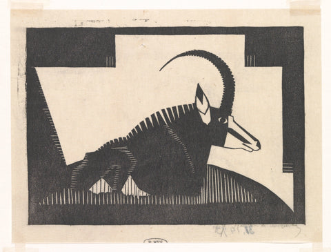 Sabre antelope, Samuel Jessurun de Mesquita, 1927 Canvas Print