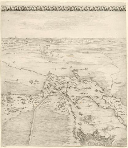 Beleg van Breda, 27 augustus 1624-5 juni 1625 (deel middenboven), Jacques Callot, 1628 Canvas Print