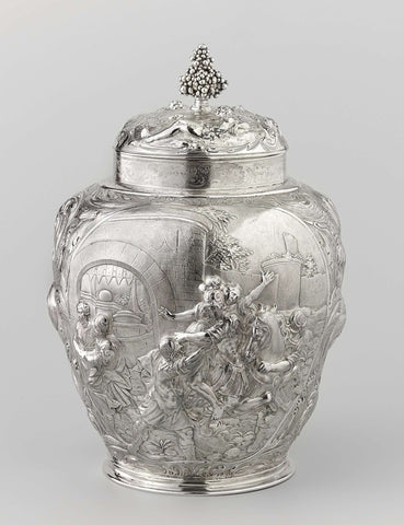 Lidded vase, anonymous, c. 1670 - c. 1680 Canvas Print