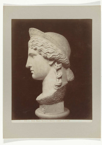 Bust of Giunone Ludovisi in profile, anonymous, c. 1880 - c. 1904 Canvas Print