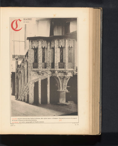 Pulpit in the Bovenkerk in Kampen, anonymous, c. 1875 - in or before 1880 Canvas Print