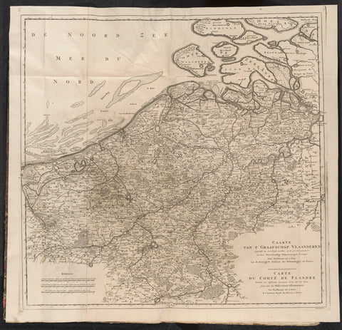 Map of Flanders, ca. 1701-1713, anonymous, 1729 Canvas Print