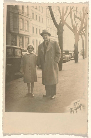 Isabel Wachenheimer with her uncle Willy Moos in Hamburg, February 1937, anonymous, 1937 Canvas Print