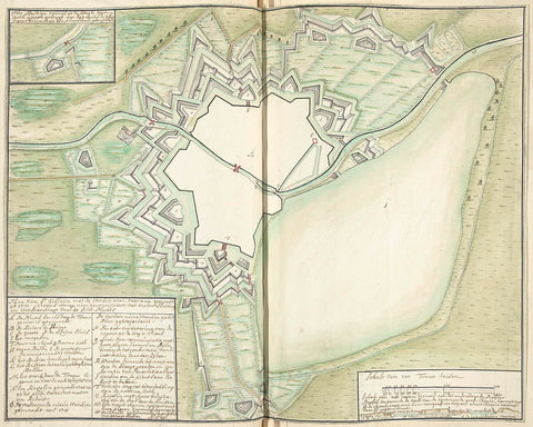 Map of Saint-Ghislain, 1711, A. Seys, 1711 Canvas Print