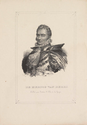 Portrait of Charles Ferdinand of Berry, Gerhardus Fredericus Eilbracht, c. 1838 Canvas Print