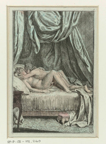 Erotic Series with Couples in Bed, anonymous, c. 1750 - c. 1800 Canvas Print