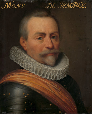 Portrait of Olivier van den Tempel, Lord of Corbeecke, Jan Antonisz van Ravesteyn (workshop of), c. 1609 - c. 1633 Canvas Print