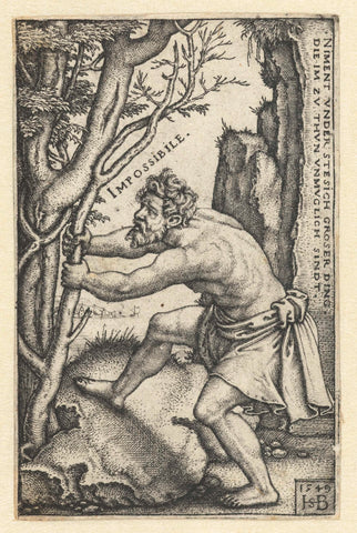 Impossibility, Hans Sebald Beham, 1549 Canvas Print