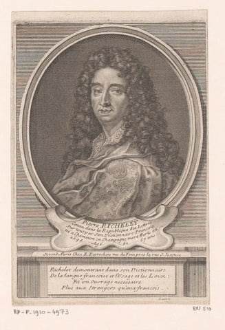 Portret van César-Pierre Richelet, Etienne Desrochers, c. 1726 Canvas Print