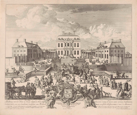 Huis de Voorst, Pieter Schenk (I), 1675- 1711 Canvas Print