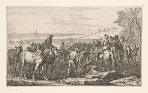 Beleg van Augsburg, 1704, Georg Philipp Rugendas (I), 1705 Canvas Print