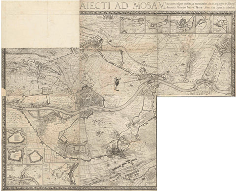 Large map of the siege of Maastricht, 1632, Salomon Savery (attributed to), 1632 Canvas Print