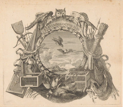 Birds and hunting attributes, Sébastien Leclerc (I), in or before 1668 Canvas Print