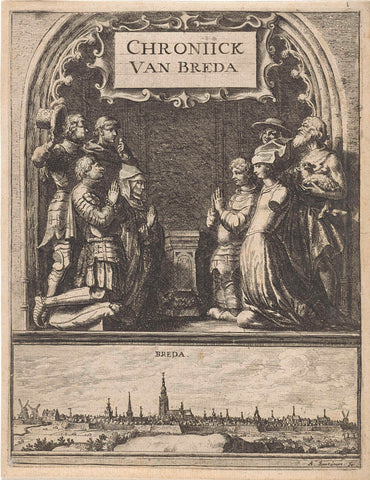 Praying persons at a niche, Abraham Dircksz. Santvoort, 1664 Canvas Print