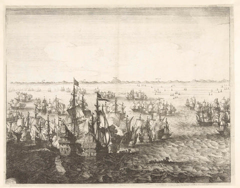 Battle of Terheide (left page), 1653, Salomon Savery, 1653 Canvas Print