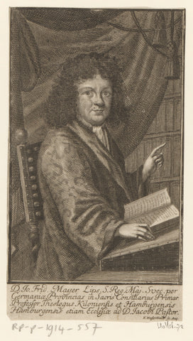 Portret van Johann Friedrich Mayer, Elias Nessenthaler, 1674 - 1714 Canvas Print