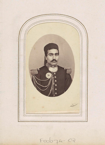 Portrait of Mustapha Ben Ismaïl, Tunisian general and minister, anonymous, c. 1875 - in or before 1887 Canvas Print