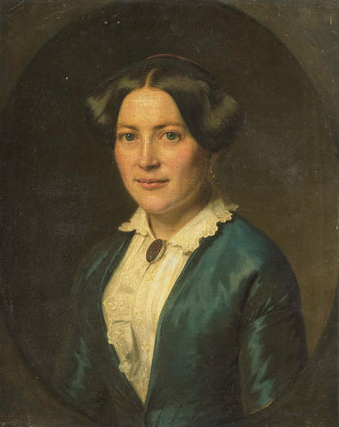 Anna Charlotte Koppelaar (born 1821). Since 1850 wife of Willem Frederik Wehmeyer, anonymous, c. 1850 Canvas Print