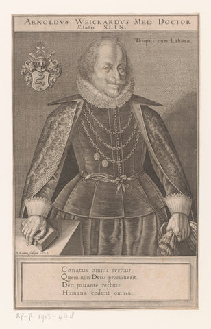 Portrait of Arnold Weickhard at the age of 49, Matthäus Merian (I), 1626 Canvas Print