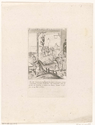 Cartoon on E.M. de Cock, anonymous, 1787 - 1790 Canvas Print