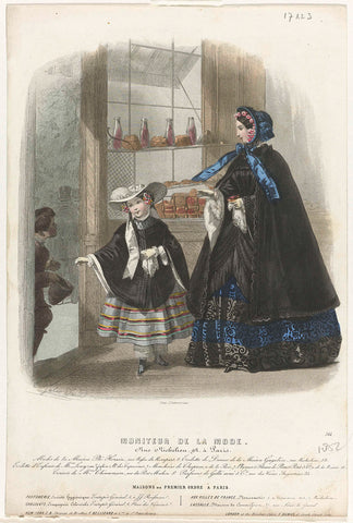 Le Moniteur de la mode, 1852, No. 344 : Modes de la Maison (...), anonymous, 1852 Canvas Print