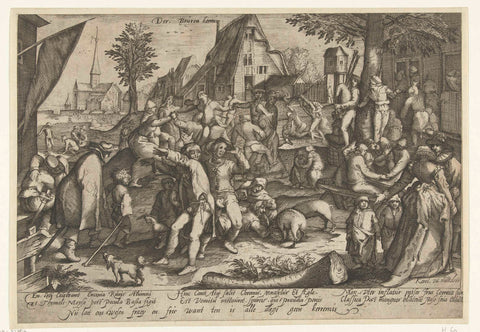 Farmers Fair, Gillis van Breen (attributed to), 1593 - 1610 Canvas Print