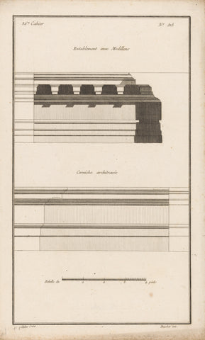 Bridle and cornice, Jean Pelletier, 1772 - 1779 Canvas Print