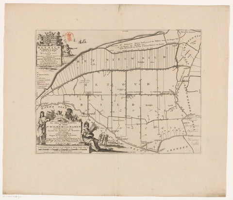 Map of the grietenij Het Bildt, Jan Luyken (attributed to), 1718 Canvas Print