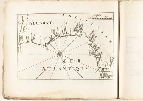 Map of the south coast of Portugal, c. 1702, anonymous, 1702 - 1703 Canvas Print