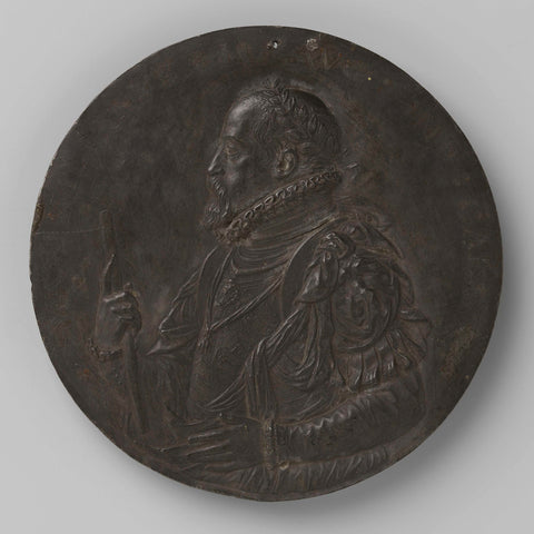 plaque with Emperor Maximilian II, anonymous, 1612 Canvas Print