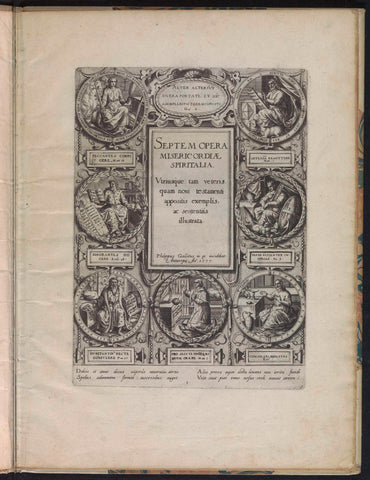 Seven Spiritual Works of Mercy, Philips Galle, 1577 Canvas Print