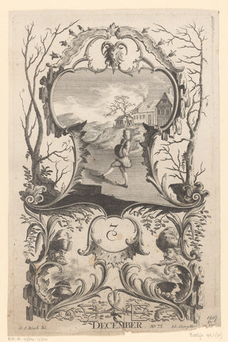 December, anonymous, 1705 - 1766 Canvas Print