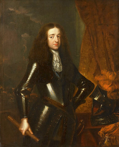 Portrait of Willem III (1650-1702), Prince of Orange and since 1689, King of England, Caspar Netscher, 1670 - 1684 Canvas Print