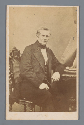 Portrait of F. de Hooge [onz], anonymous, c. 1878 Canvas Print