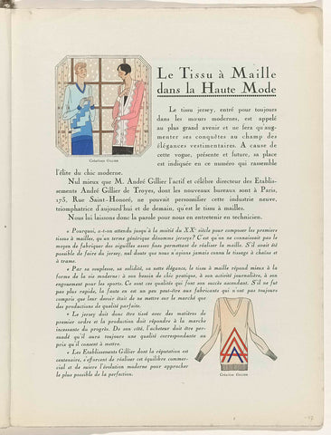 Art - Goût - Beauté, Feuillets de l' élégance féminine, Noël 1928, No. 100, 9e Année, p. 47, anonymous, 1928 Canvas Print