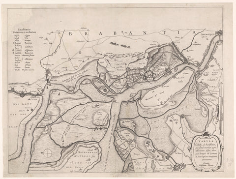 Forts on the Eastern and Western Scheldt, 1627, anonymous, 1629 - 1672 Canvas Print