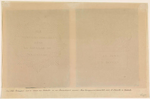 Paper watermarked by Waterloo, 1815, anonymous, 1815 - 1820 Canvas Print