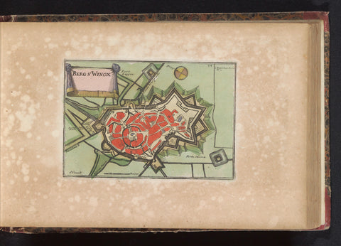 Map of Sint-Winoksbergen, Jan van Vianen, 1735 Canvas Print