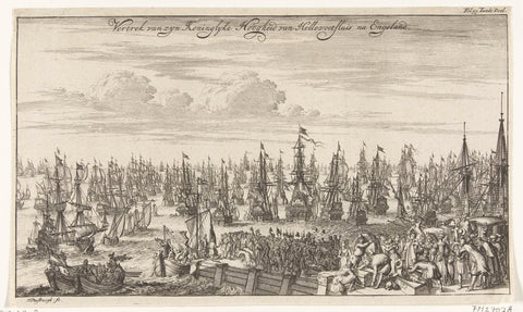 Departure of William III of Hellevoetsluis to England, 1688, Thomas Doesburgh, 1688 - 1690 Canvas Print