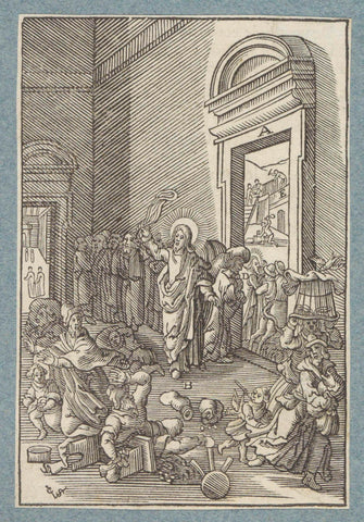 Expulsion of the changers from the temple, Christopher of Shechem (II), 1629 Canvas Print