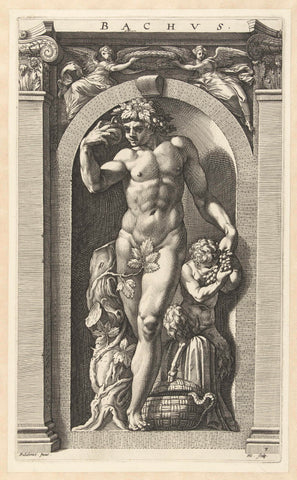 Bacchus, Hendrick Goltzius, 1592 Canvas Print