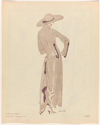 Gazette du Bon Ton, 1922, No. 10, Pl. IV: Abbé, David, 1922 Canvas Print