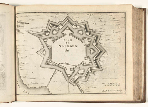 Map of Naarden, 1726, anonymous, 1726 Canvas Print