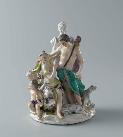 Apollo en Diana, Meissen porcelain manufactory, c. 1760 Canvas Print