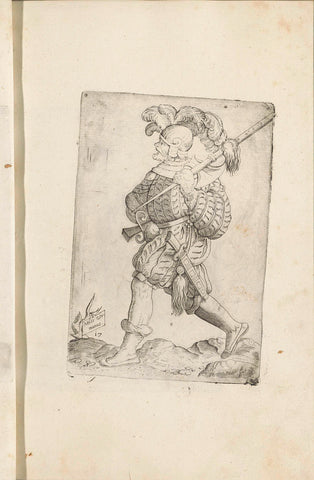 German soldier, Ferando Bertelli, 1569 Canvas Print