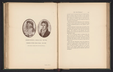 Two photo reproductions of a portrait of the father and mother of Richard Cobden, anonymous, c. 1881 - in or before 1891 Canvas Print